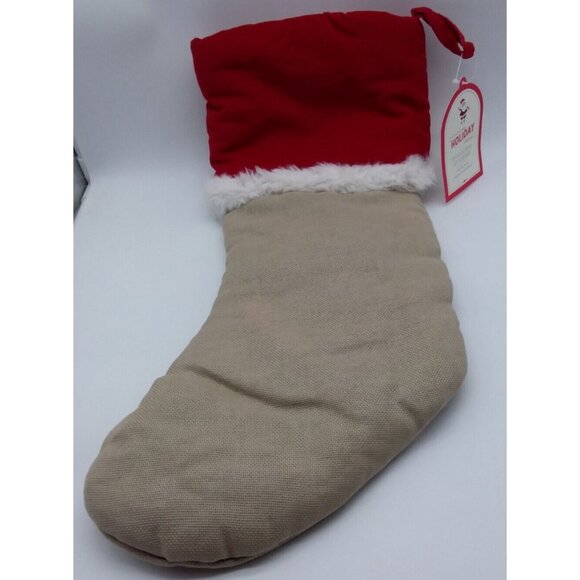 Pottery Barn Kids Becca Woodland Bear Stocking Holiday Christmas Quilted Xmas - Picture 6 of 9